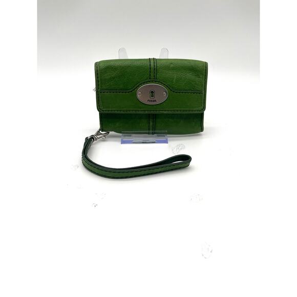 Fossil Handbags - FOSSIL Vintage Y2K Trifold Wallet Wristlet, Green